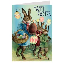 Bunny Egg Parade Easter Card ~ England